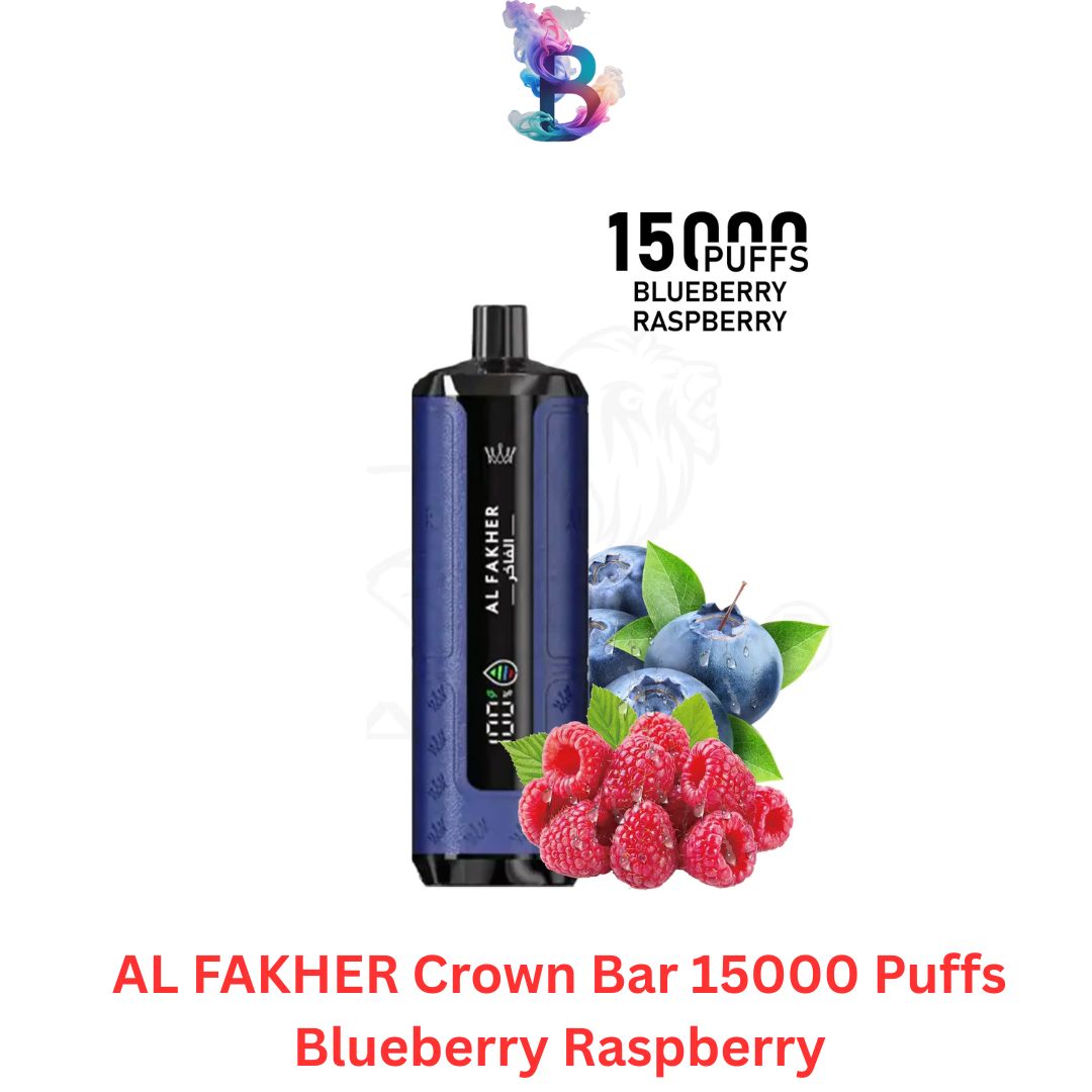 al-fakher-crown-bar-15000-puffs-blueberry-raspberry-in-dubai-uae.jpg AL FAKHER Crown Bar 15000 Puffs Blueberry Raspberry in Dubai UAE - Image 1