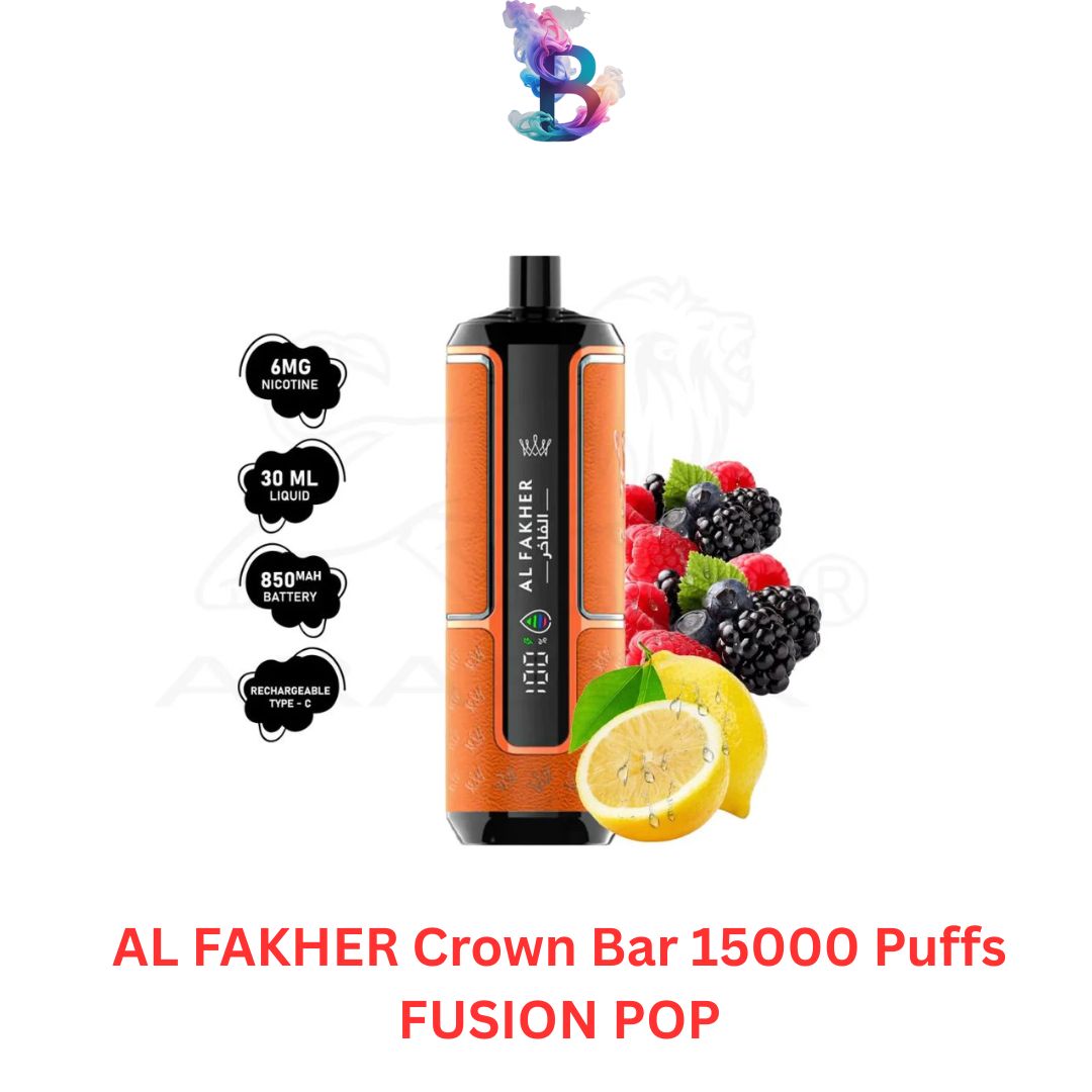 al-fakher-crown-bar-15000-puffs-fusion-pop-in-dubai-uae.jpg AL FAKHER Crown Bar 15000 Puffs FUSION POP in Dubai UAE - Image 1